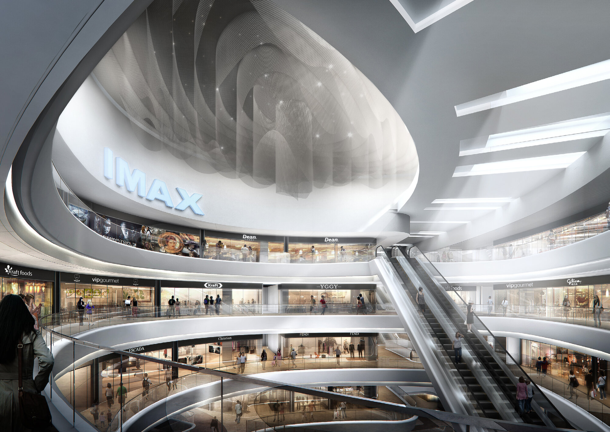 Atrium design of Huiyue Shopping Mall