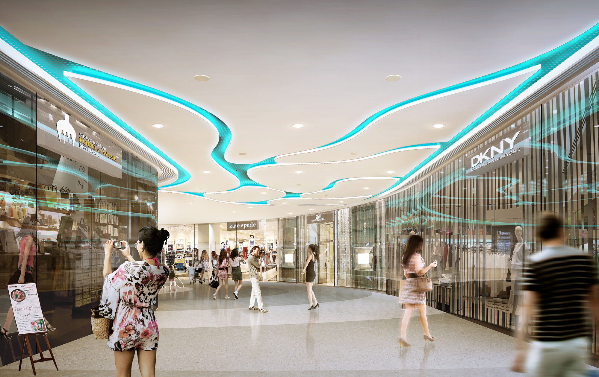 Corridor design of Huiyue Mall