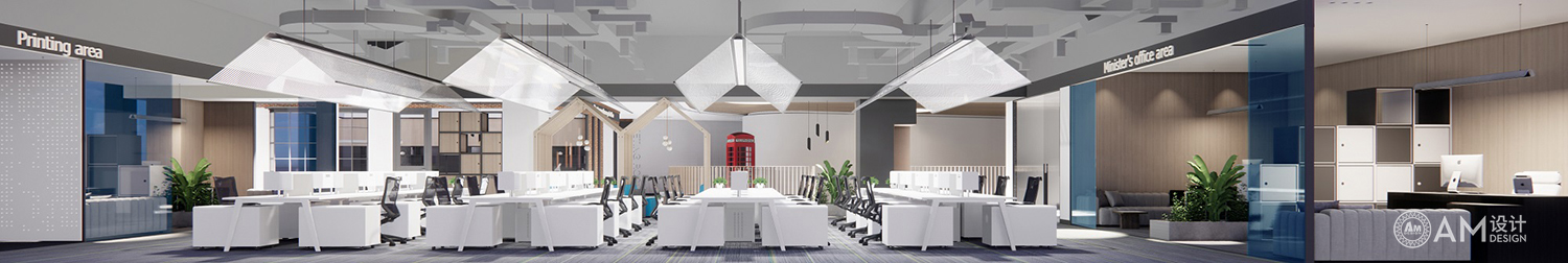 Design of six floor open office area