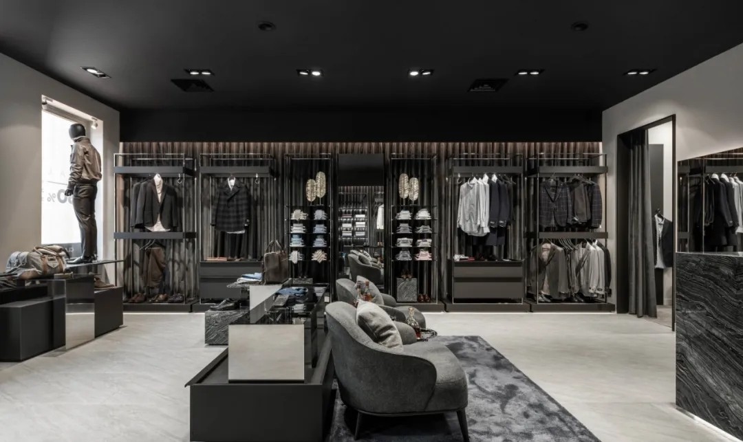 Corridor design of men's clothing store