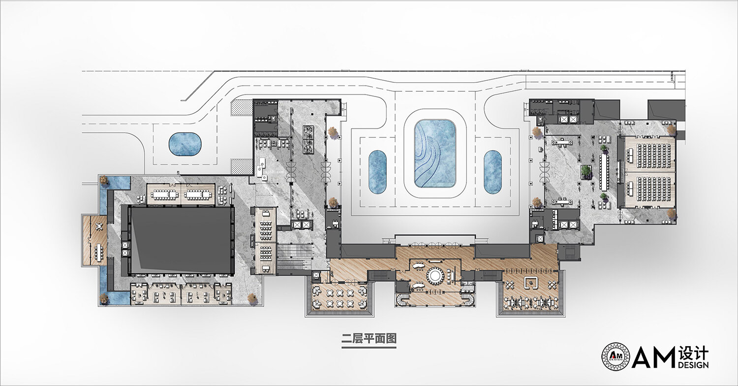 Am| second floor design plan of Hanzhong South Lake Resort Hotel