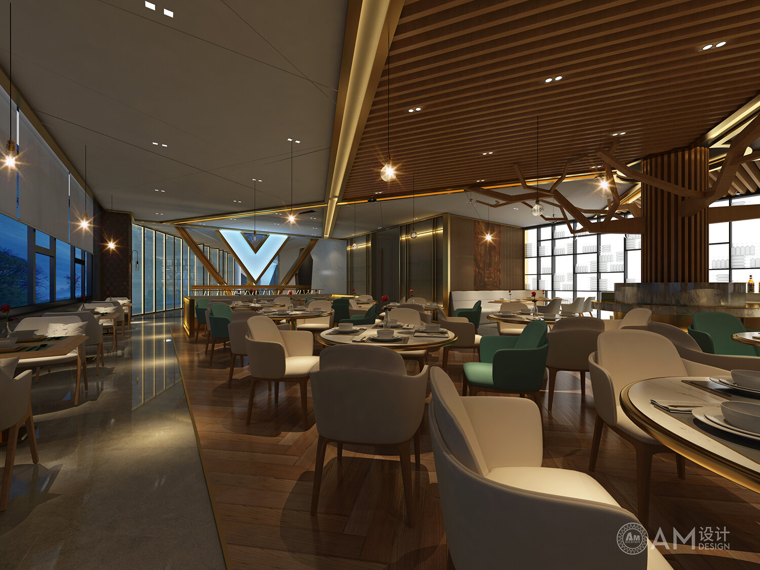 AM DESIGN | Restaurant entrance design of Jinpan hotel in Xi'an