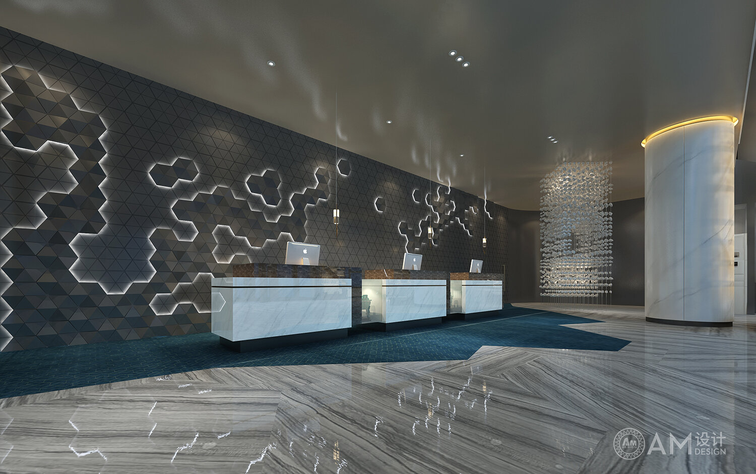 AM DESIGN | Front desk design of Jinpan hotel in Xi'an