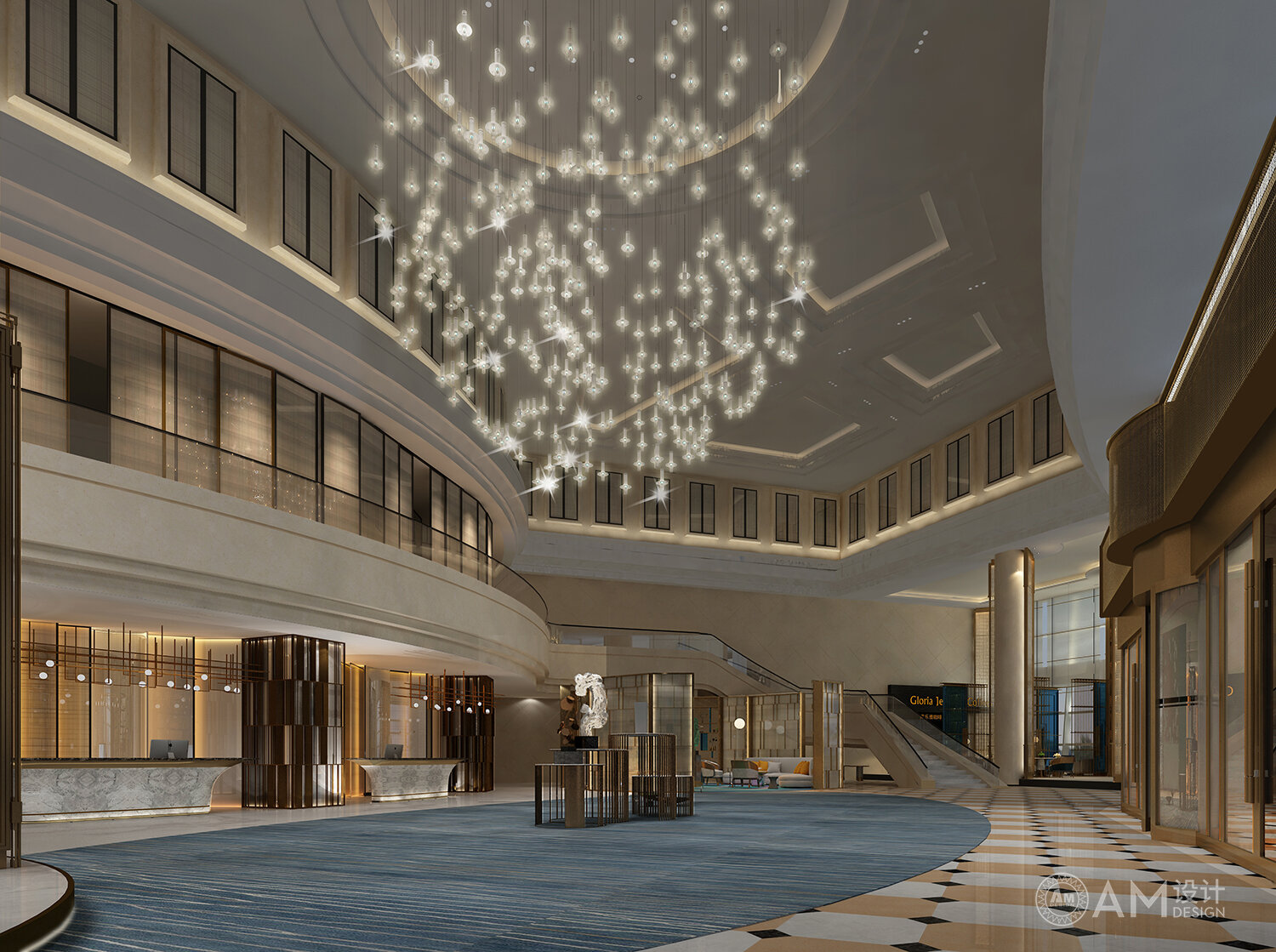 AM|Cangzhou Bohai Hotel lobby design