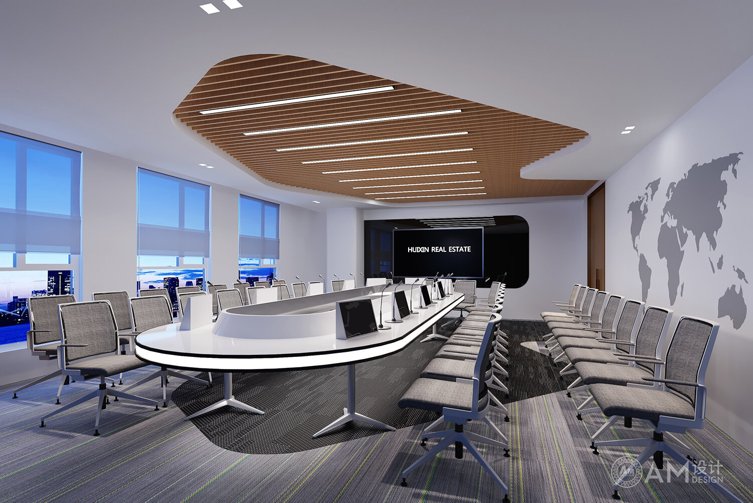 AM|Huixin Real Estate Company Meeting Room Design