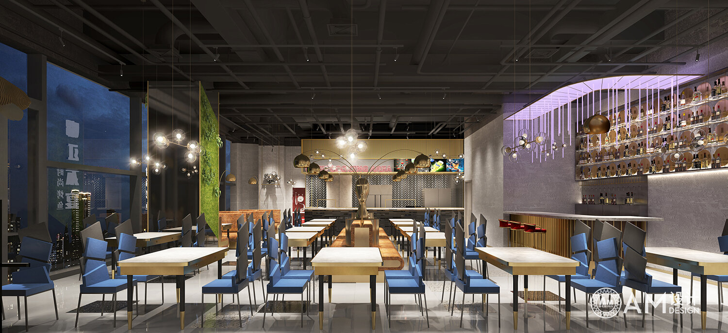 AM | Dujiang Fuyan (Wukesong Store) Grilled Fish Restaurant Dining Area Design