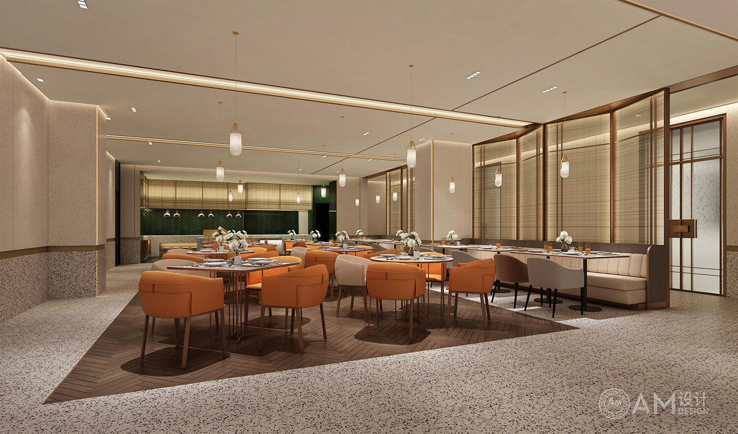 AM | Aobei corporate restaurant dining area design
