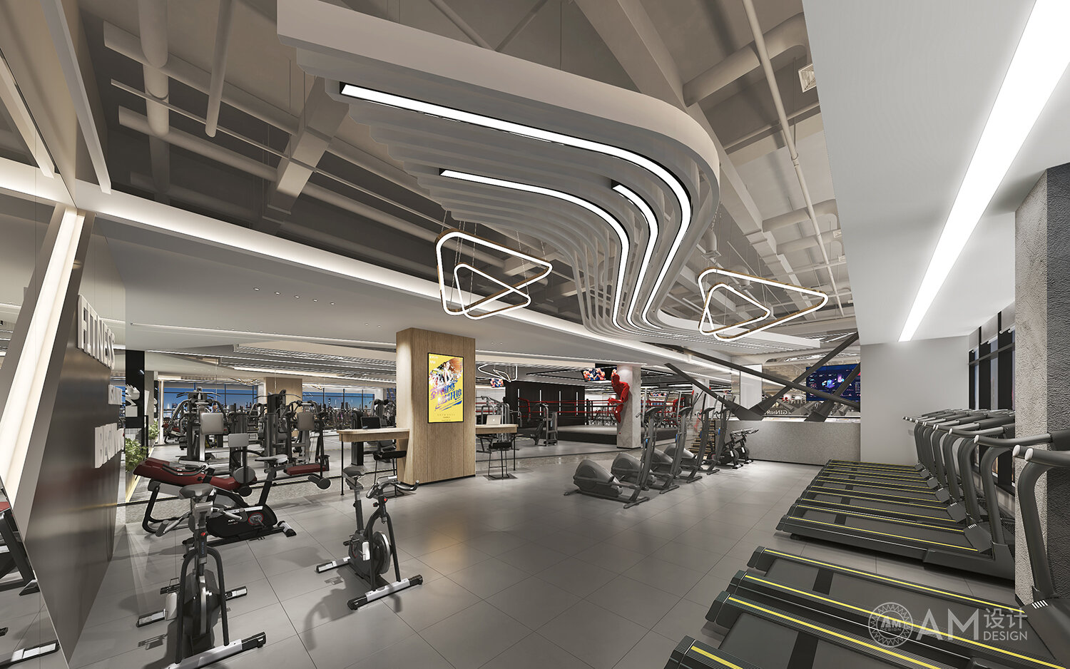 AM | Hefei Fitness Gym Aerobic Zone Design