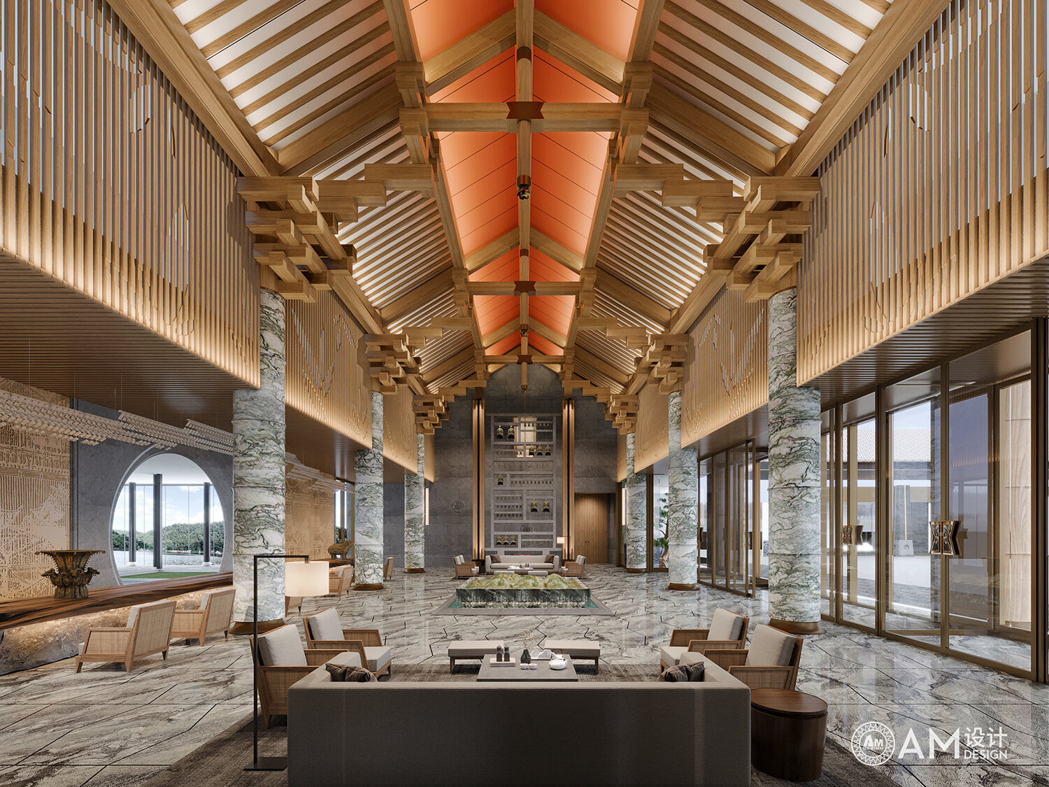 AM DESIGN | Lobby design of Nanhu Resort Hotel