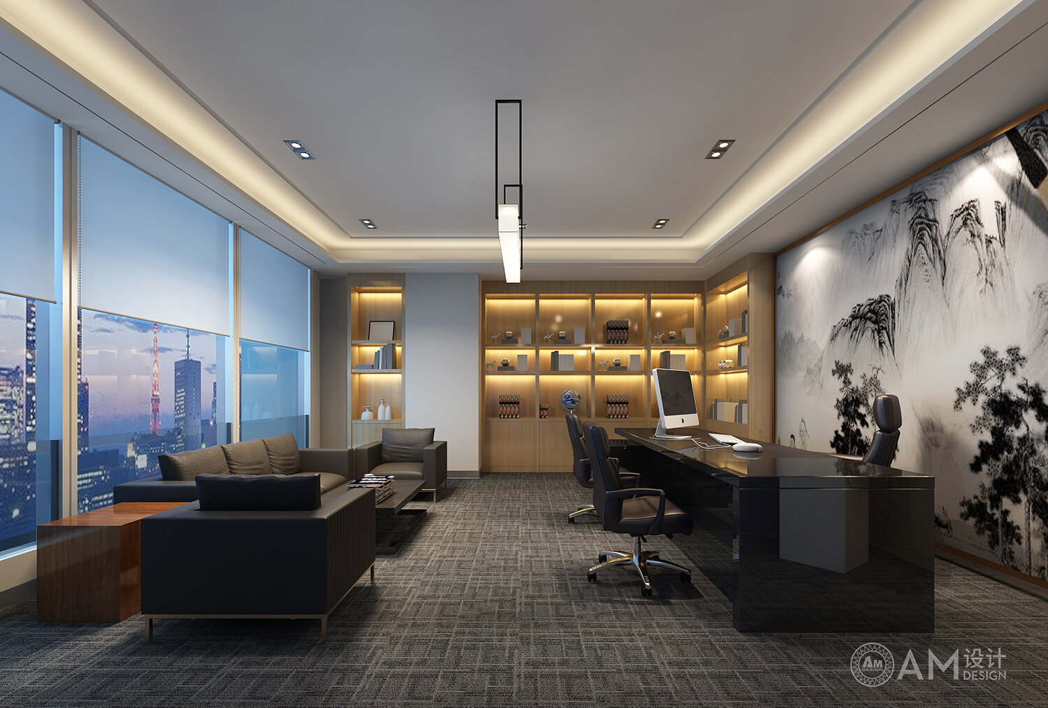AM | Design of the general manager's office of the headquarters building of King Group