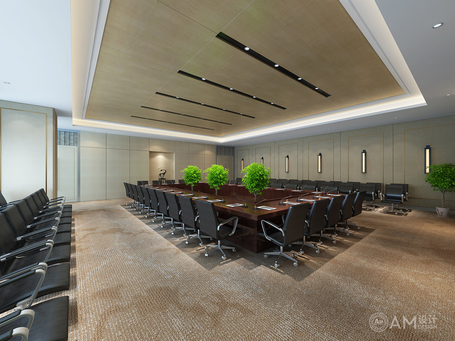 AM | Design of conference room in office building of King Group Headquarters