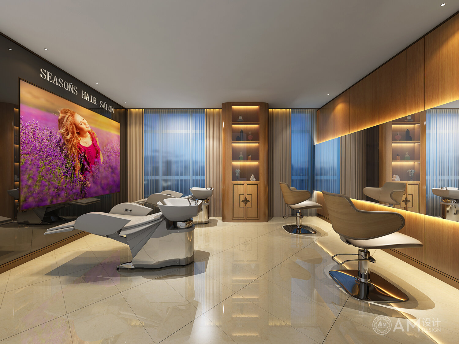 AM | Design of hairdressing room of top spa spa spa in Sijihuacheng
