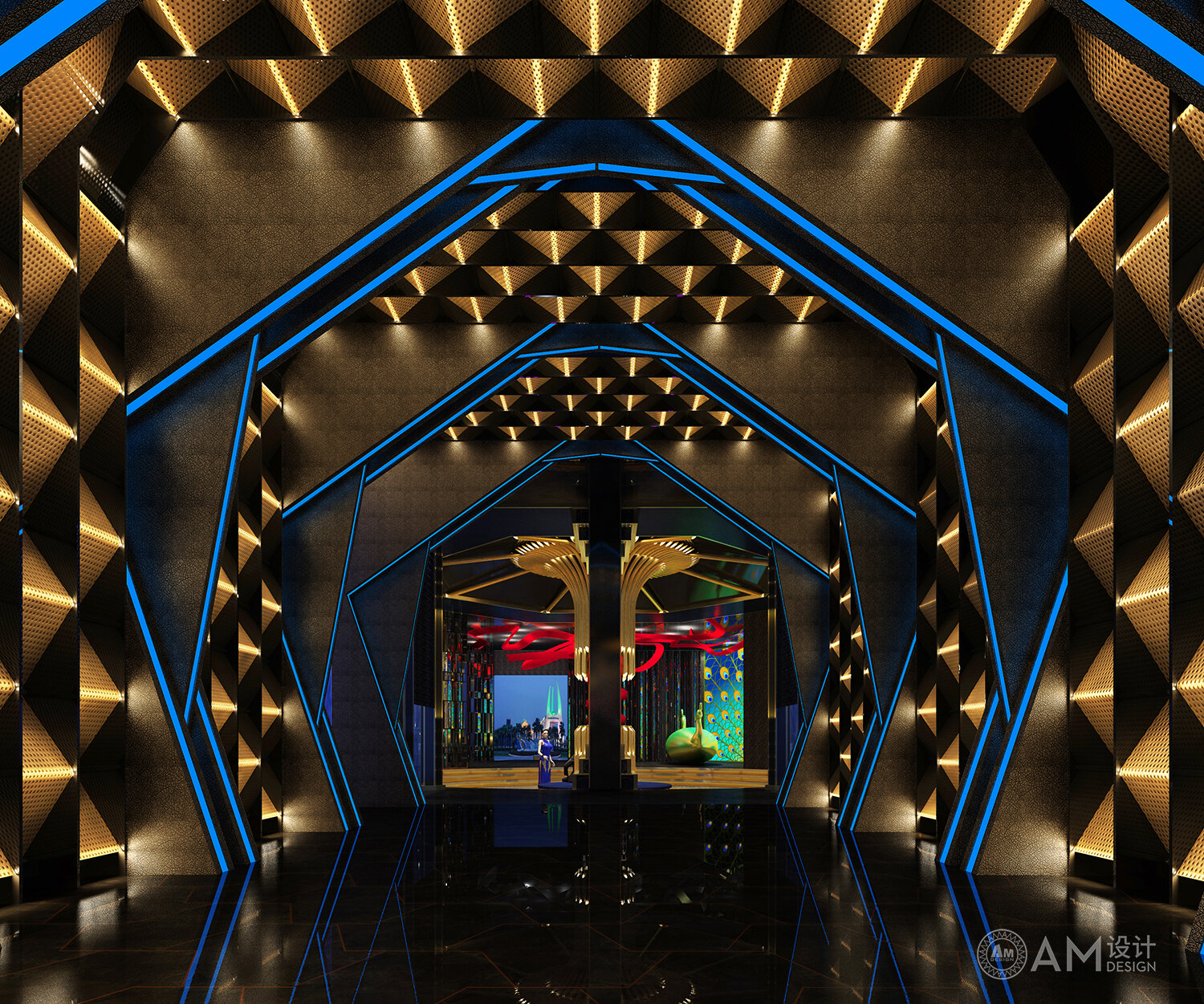 AM | Corridor design of Top Spa Club in Tianjun No.7