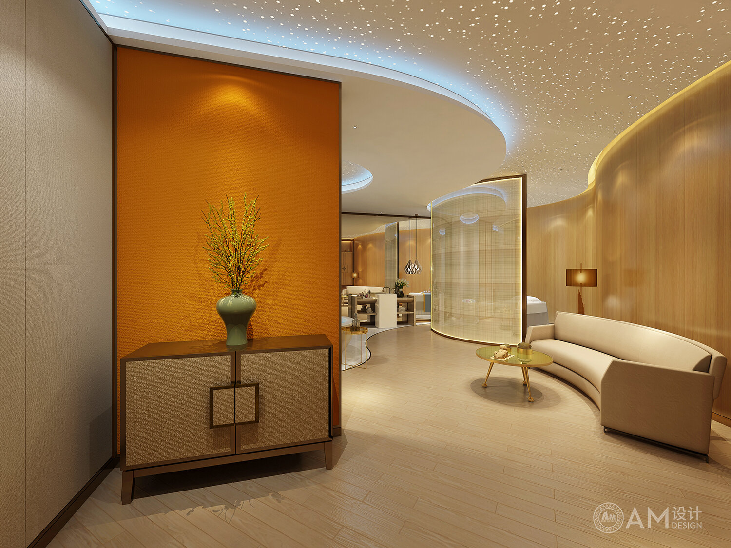 AM | Design of rest area of top spa spa in Sijihuacheng