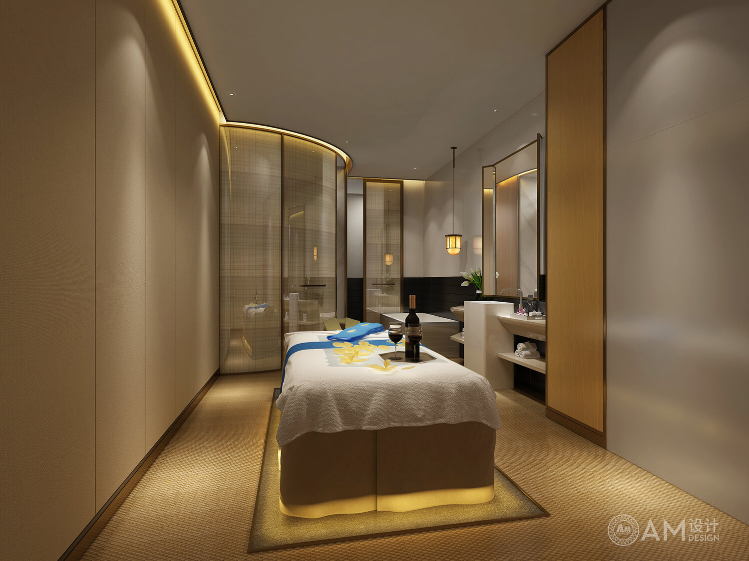 AM | Spa space design of top spa spa in Sijihuacheng