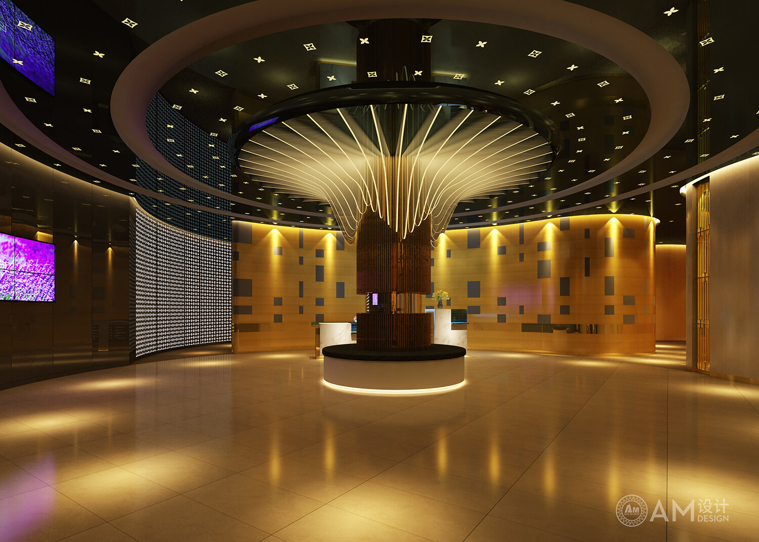 AM | Lobby design of top spa spa in Sijihuacheng