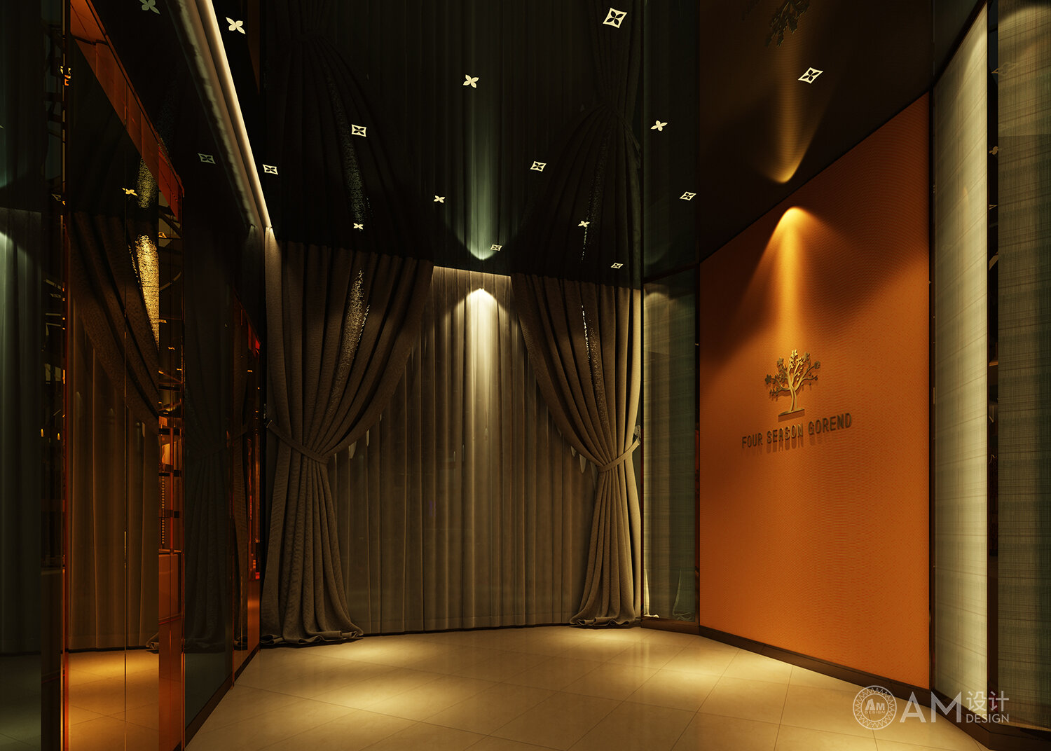 AM | Lobby design of top spa spa in Sijihuacheng
