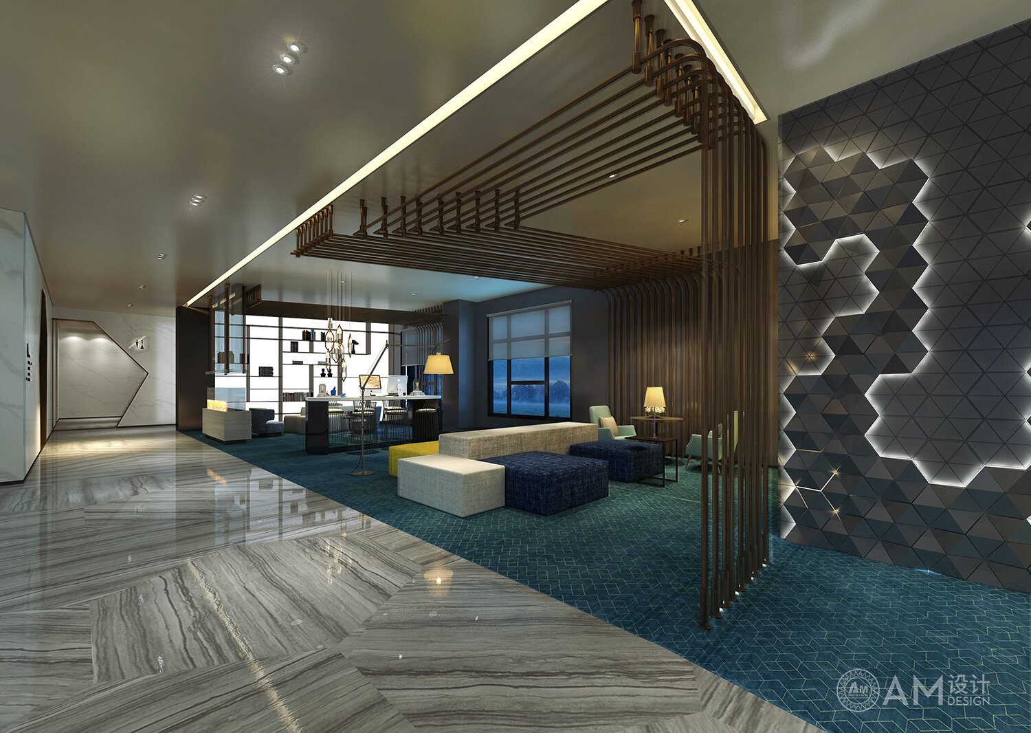 AM | Lobby design of Xi'an Jinpan Hotel