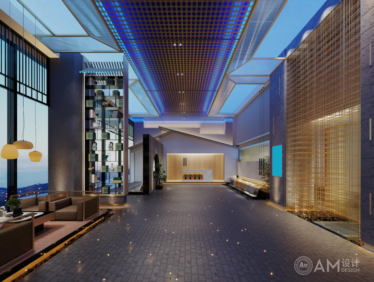 AM DESIGN | Hall design of spa club in Xi'an Sijihuacheng