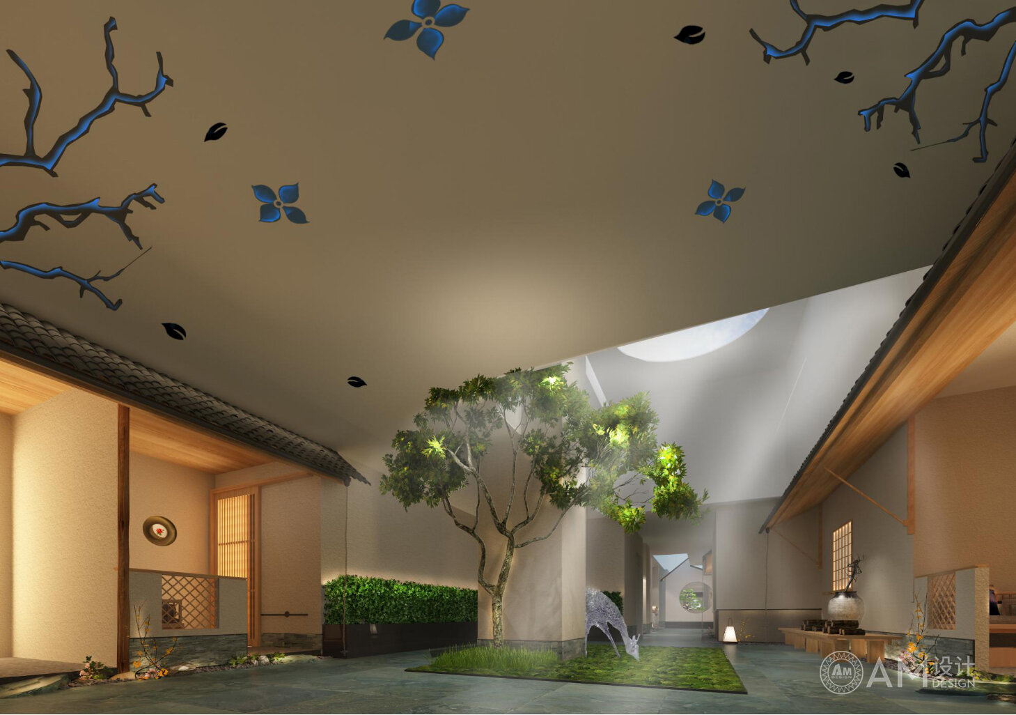 AM DESIGN | Design of spa club corridor in Xi'an Sijihuacheng