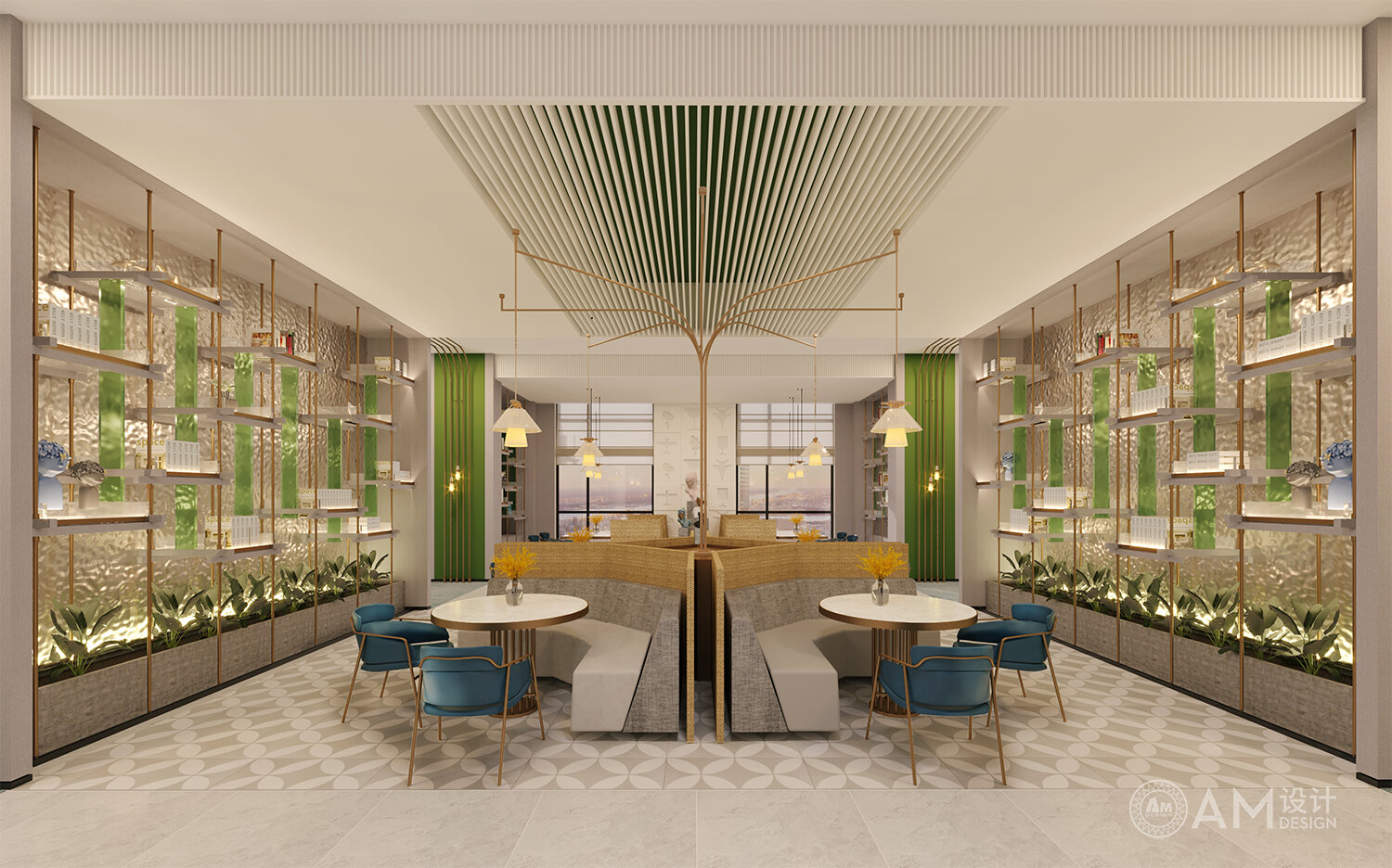 AM DESIGN | Design of dining area of Jianguo Hotel in Weinan, Shaanxi Province