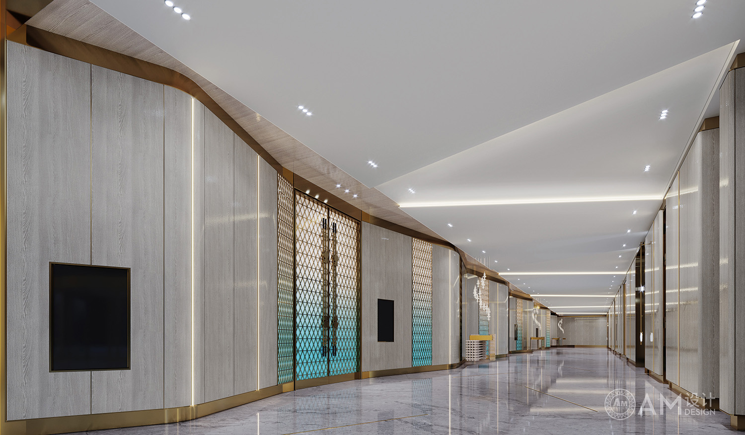 AM DESIGN | Design of the corridor of Liaoning grand beauty Hotel