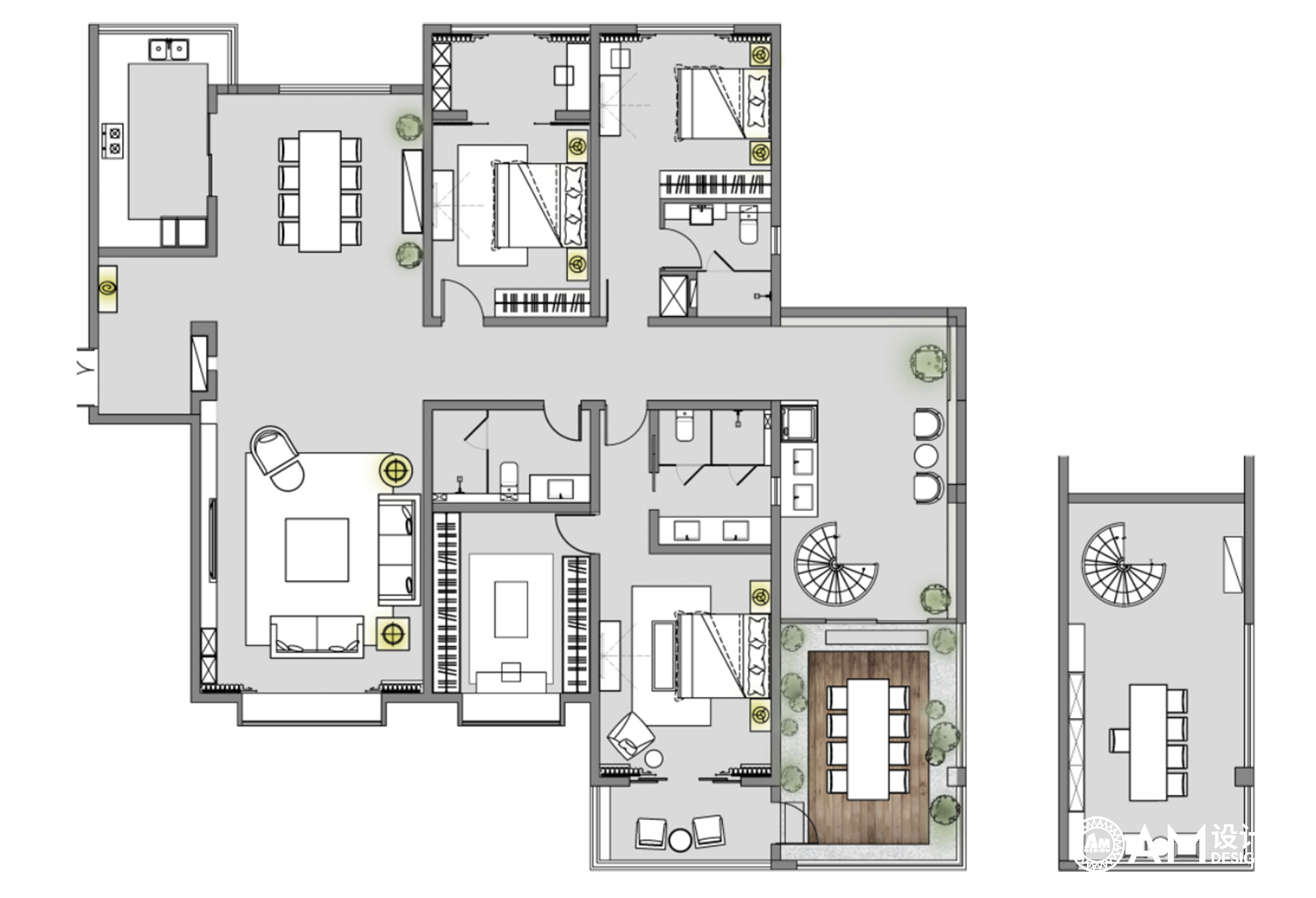 AM DESIGN | Shaanxi Shangluo Luxury House Design Floor Plan
