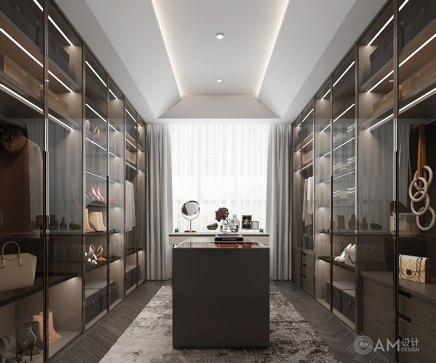 AM DESIGN | Shaanxi Shangluo Mansion Cloakroom Design