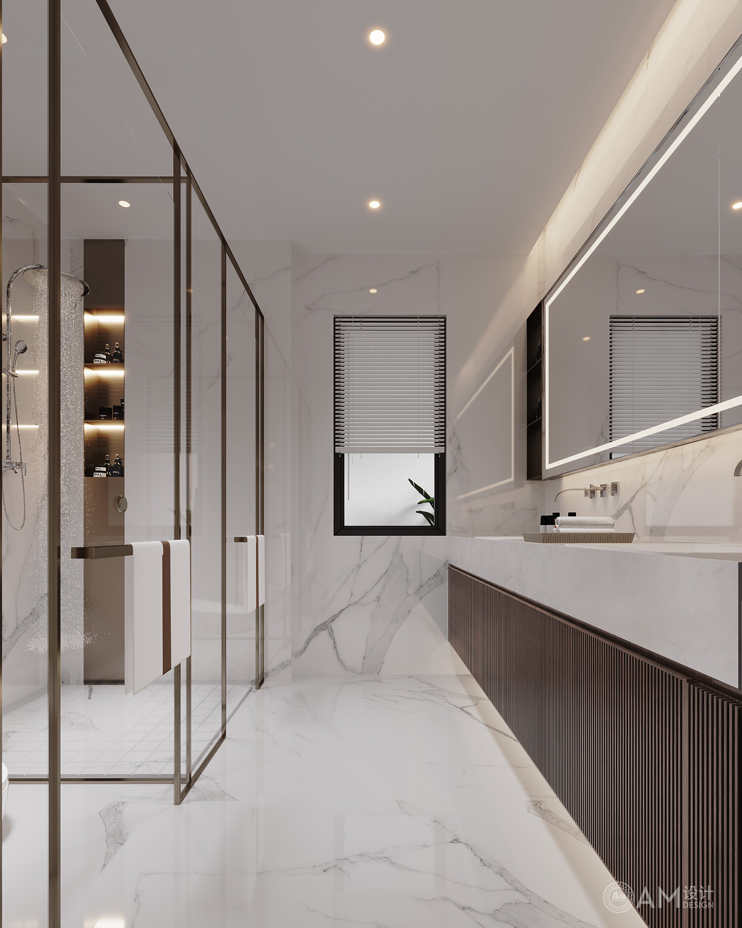 AM DESIGN | Luxury Bathroom Design in Shangluo, Shaanxi