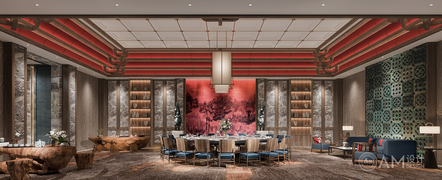 AM DESIGN | Luxury private room design of Shaanxi Nanhu Resort Hotel