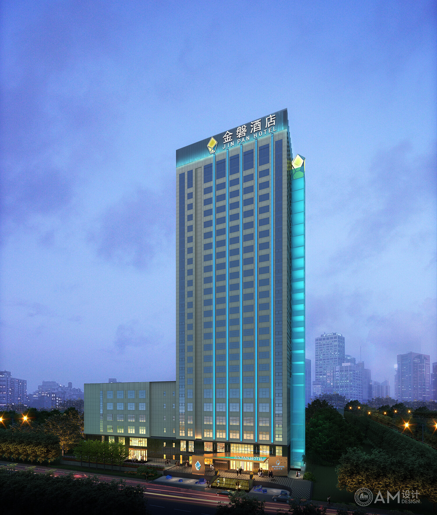 AM DESIGN | Architectural exterior design of Xi'an Jinpan Hotel