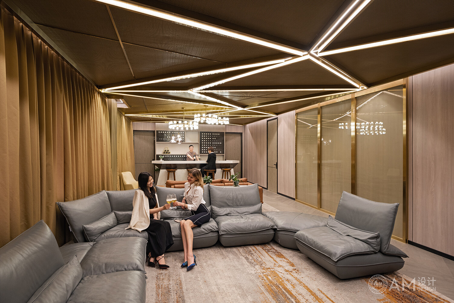 AM DESIGN | Beijing Taihe Music Group Office Customer Reception Room Design