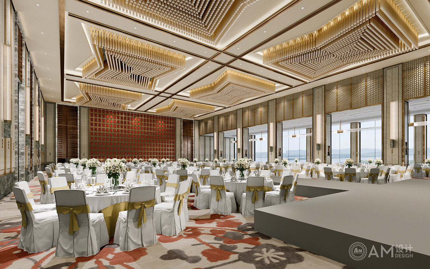 AM DESIGN | Banquet hall design of South Lake Holiday Hotel in Hanzhong, Shaanxi