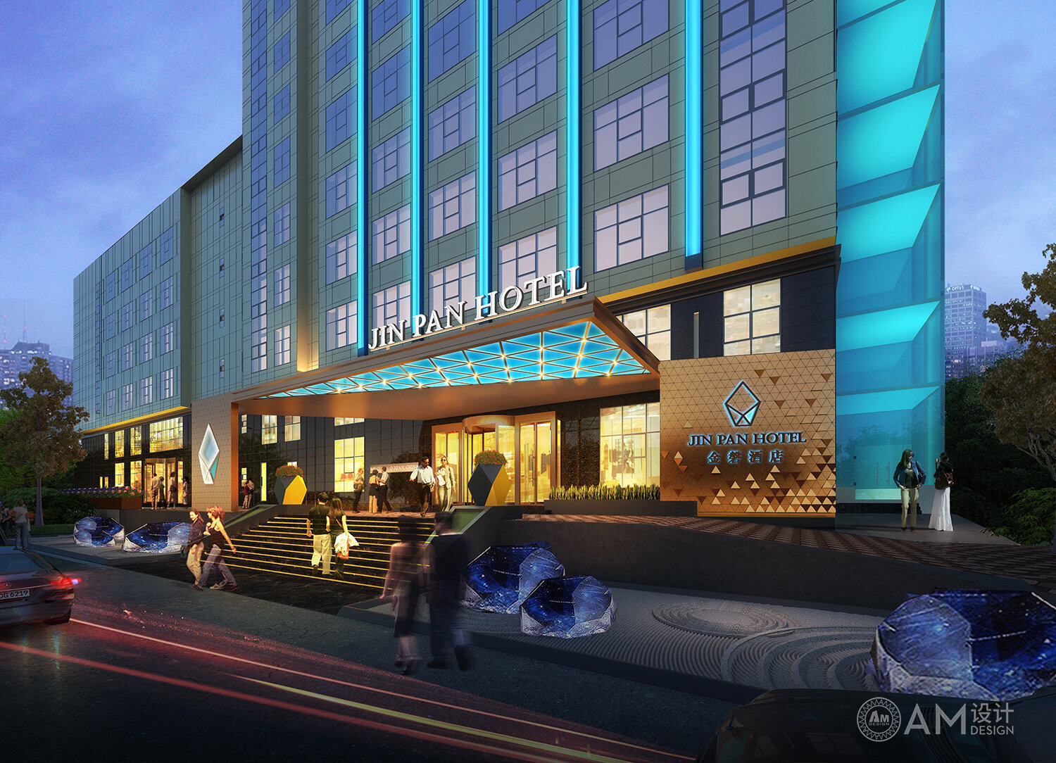 AM DESIGN | Architectural exterior design of Xi'an Jinpan Hotel