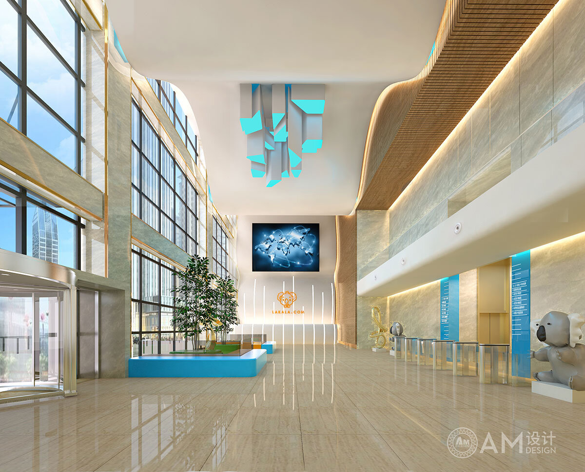 AM DESIGN | Office lobby design of Beijing Lakala Holding Group